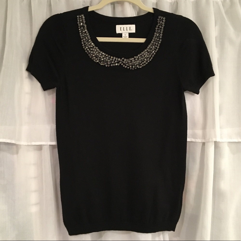 Jeweled Black Sweater